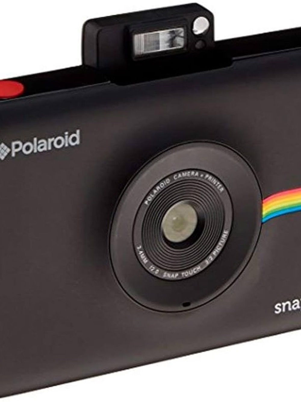 Polaroid Black Instant Snap Camera with Rainbow Stripe